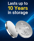 Heavy Duty 5 Pack CR2016 3V Lithium Coin Batteries showing bright design and ten-year storage capability for electronics.