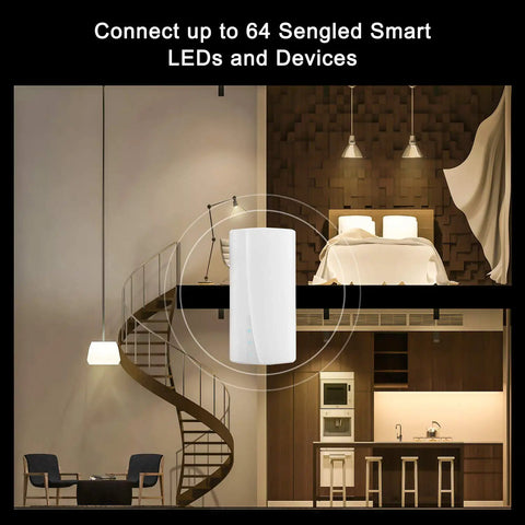 Smart Zigbee Home Hub For Lighting And Accessories with staircase and modern living space