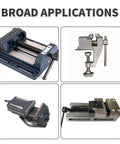 Heavy Duty 5 Inch Aluminum Alloy Bench Vise Jaw Pads With Strong Magnetic Rubber Guards For Gritty Wood Or Metal Jobs Built Tough As Nails Straight Up Reliable Everyday shown in different applications.