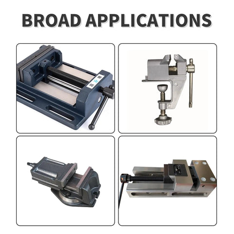 Heavy Duty 5 Inch Aluminum Alloy Bench Vise Jaw Pads With Strong Magnetic Rubber Guards For Gritty Wood Or Metal Jobs Built Tough As Nails Straight Up Reliable Everyday shown in different applications.