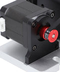 Built Like A Tank Cnc Fourth Axis Rotary Module Kit With High Torque 42 Stepper Motor close-up view of motor and drive gear.