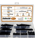461 Piece M3 Socket Head Screw Kit With 30mm 35mm 40mm 45mm And 50mm Long Screws, Nuts, Washers, Lock Washers And Flat Washers in case