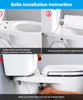 Bolts Installation Instruction for Rock Solid Universal Toilet Seat Bolt Kit Includes Four Heavy Duty Brass Fasteners With Corrosion Resistant Metal Nuts And Flanged Washers Plus Soft Rubber Gaskets For No More Drip Drama And Foolproof Swap Out.