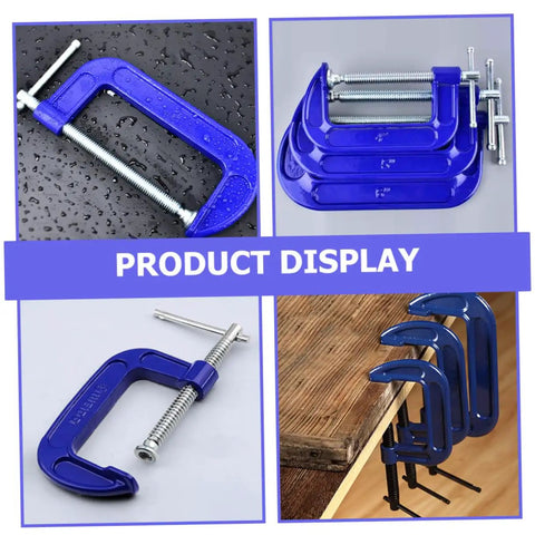 4 Inch Thickened G Clamp For Woodworking With Quick Release Table Mount Heavy Duty Desk Clamp For Wood Projects and Holding Jigs
