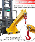 Professional Forklift Telescopic Boom Crane Attachment Hoisting 11000 Lbs Without Sweat with high-strength lifting hook.