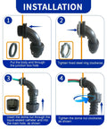 Installation steps for Half Inch Conduit Parts 30 Pack Black Dope All In One Extra Flexible PVC Liquid Tight Conduit Connector Kit