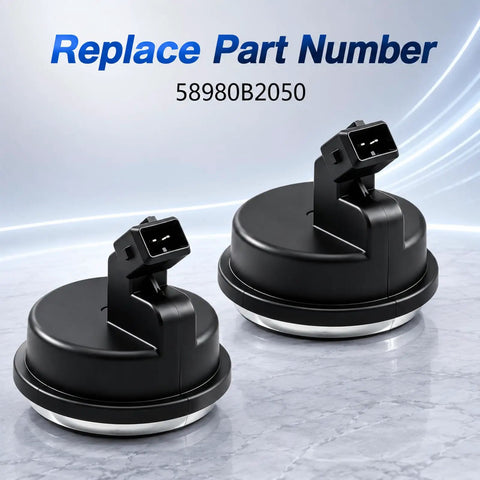 Solid Rear Wheel Hub Bearing With Abs Speed Sensor For Kia Soul And Soul Ev Built Tough Plug And Play Swap That Drops Right In With Durable Heat Resistant Housing And Easy Install 58980B2050, showing detailed view of two sensors.
