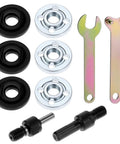 Turn Your Drill Into A Grinder With This Conversion Kit, Dual Size Mandrel Arbors 6mm And 10mm, Three Sets Flange Nuts And Spanner Wrench
