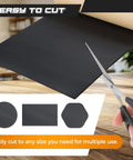 Scissors cutting Neoprene Sponge With Sticky Back Foam Rubber Sheet 1/4 Inch Thick By 12 Inch Wide By 54 Inch Long For DIY builds.