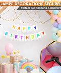 36 Pack Balloon Arch Clips With Heavy Duty Spring Clamps For Party Decor Durable 3.4 Inch Backdrop Clips Reusable Balloon Holder Grips For Archways Photo Backdrops And Epic Event Setups. Balloon arch clips securing pastel balloons and birthday backdrop.