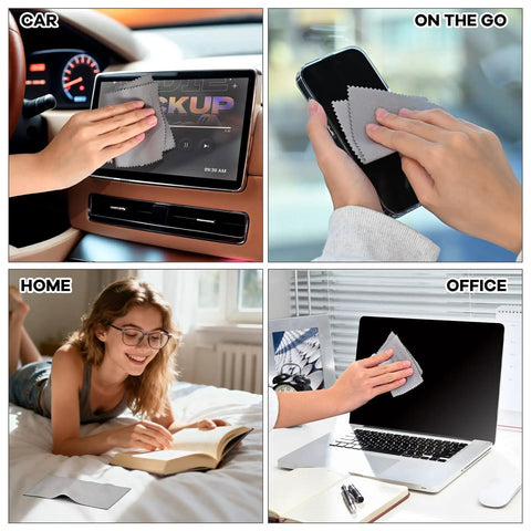 Ultra Soft Microfiber Cleaning Cloths 3 Pack For Eyeglasses, Phones, Screens, Lenses And Delicate Electronics in various settings