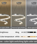 Customizable Modern Pendant Light With Remote Dimming 3000K To 6500K Ambient Lighting, Dimmable Ten To One Hundred Percent, Three Modes