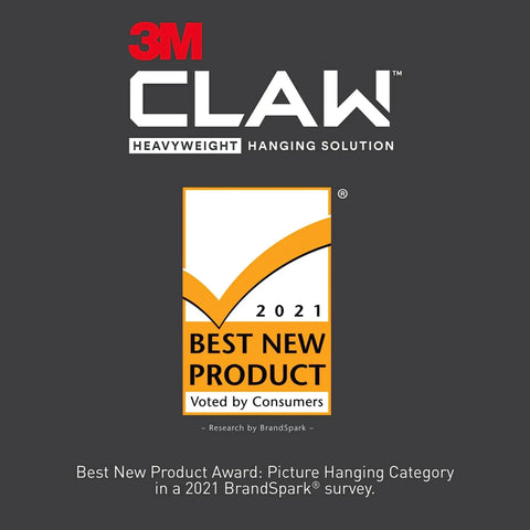 Award-winning logo for Claw 65 Lb Drywall Picture Hangers With Spot Markers No Studs Needed 3 Pack Heavy Duty Hangers