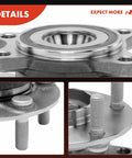 Close-up of front wheel bearing and hub assembly set for Mazda 3 2019 2020 2021 2022, 5 lug compatible, 2 pack, high load capacity.