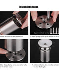 Installation steps for Adjustable Stainless Steel Furniture Legs Set 4 Pcs Screw-In Replacement Feet For Coffee Tables.