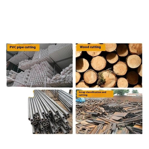 Cordless Reciprocating Saw Heavy Duty Power Tool For Wood Metal Pipe And Tree Branches Featuring Quick Blade Swap And Comfortable Grip Ideal For Home Repairs Or Shop Jobs That Will Chop Through Anything No Sweat in action cutting PVC pipe, wood logs, and scrap metal.