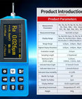 Handheld Portable Surface Roughness Tester And High-Precision Digital Profilometer displaying parameters and specifications