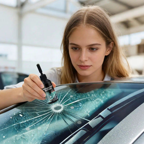 DIY Windshield Chip Repair Kit Quick Fix That Prevents Spreading With Invisible Finish Car Glass Repair For Everyday Drivers