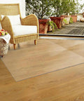 Clear Plastic Table Cover Protector for Tables and Desks, 36x72 Inches, 1.5mm Thick Vinyl Pad on wooden floor