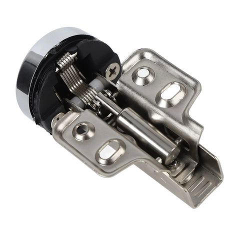 Glass Cabinet Door Hinges With Hydraulic Damping, 2 Sets Stainless Steel 201, 35mm Soft-Close Hinge close-up view