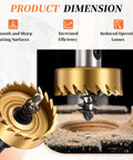 Close-up of 13mm Hole Saw Set for Thin Metal Plastic and PVC Boards High Speed Steel Cutter 4241 drilling wood surface