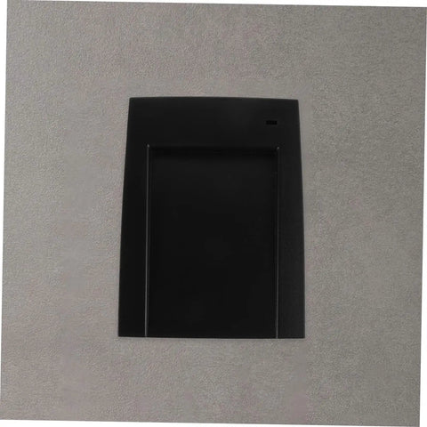 Kick Up Your Security Game With This Bulletproof Plastic Shell Built Tough For Ic And Id Card Readers in black, installed on a gray surface.