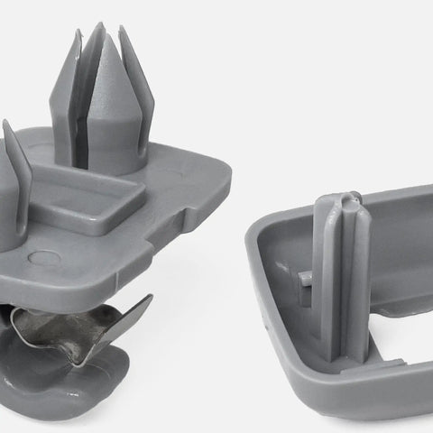 2 Pack Sun Visor Clips For Audi A1 A3 A4 A5 Q3 Q5 TT Gray Sunscreen Holder Hooks Replaces 8U0857562A 8E0857562 Durable Easy Install