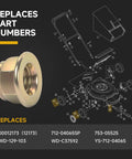 Two Pack 3/8 16 Hex Flange Nylon Lock Nuts Replacement For 712 04065 Compatible With MTD Cub Cadet showing hex nut and part numbers.