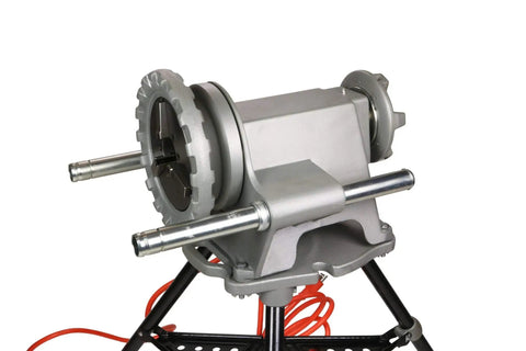Heavy Duty Pipe Threading Power Drive And Stand Compatible With Ridgid 41855 42360 showing motor and threading mechanism details.