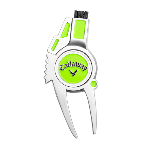 Super Handy Four In One Golf Divot Repair Tool Built With Tough Zinc Alloy For Avid Golfers, lime tool with brush and marker