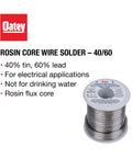 Leaded Rosin Core Solder With Flux, 40/60 Tin Lead Alloy, 1/8 Inch Diameter, Silvery Grey, 1 Lb Pack For Pro Level Electrical Wiring