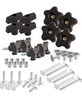 Image of T Track Knob Kit With 1/4-20 Bolts And Washers, 46 Piece Set Of T Track Bolts And Pro Grade Accessories For Woodworking Jigs