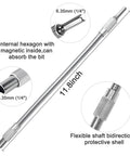 Flexible Drill Bit Extension and 105 Degree Right Angle Drill Adapters Kit, 11.8-inch flexible shaft with 1/4 inch hex shank