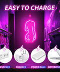 Neon Lights Sign For Wall Decor And Bedroom Vibe Lit LED Sign USB Powered Acrylic Backplate 5V Low Voltage No Noise Safe Glow in hallway