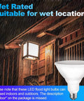 PAR38 LED Flood Outdoor Light Bulb 3000K Warm White, 11W 90W Equivalent, wet rated for porch and yard lighting in rain