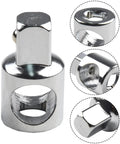 Sliding Rod Socket Adapter, 3/8 in to 1/2 in, chrome steel for ratchet wrenches
