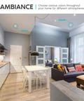 Modern living room with Slim 3 Inch LED Recessed Light With Junction Box, showcasing color temp options from 2700K to 5000K.