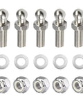 Hella Durable 10mm Ball Studs With 5/16-18 Thread And 3/4 Inch Long Shank, 5 Pack Galvanized Steel Strut Hardware for gas spring lift