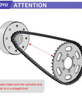 Diagram of Heavy Duty 35 Chain 140 Links Chain Breaker for Mini Bikes with sprocket alignment guide