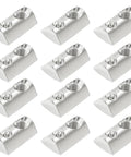 30 Pcs M6 Half Round Spring T Nuts For 4040 Aluminum Extrusion Profiles, Carbon Steel With Nickel Plating, European 40 Series