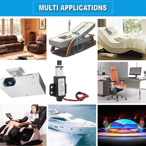 Compact 24V DC Linear Actuator With 150N Thrust in various home and automation applications.