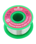 Stained Glass Solder Wire 1.0mm Solid Core Lead Free Without Flux Core 50g Craft Solder spool with green holder