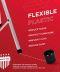 5/8 Inch Flexible Plastic Hole Caps For Round Tubing 5/8 OD Black End Caps Snug Fit Furniture Leg Inserts Made In USA