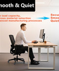 Man sitting in an office chair with Heavy Duty 2 Inch Universal Locking Office Chair Casters 5 Pack With Brake.