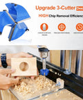 Heavy Duty Forstner Drill Bit 1-1/4 Inch 32 Mm Tungsten Carbide Tips in use, drilling clean holes in wood with efficient chip removal.