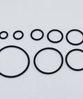 Heavy Duty ORS ORFS Flat Face O Ring Seal Kit for Hydraulic Fittings with Buna N 90 Durometer, 210 Piece Set, Eight Common Sizes