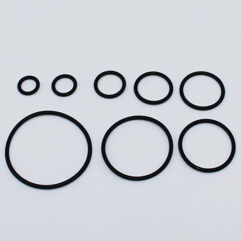 Heavy Duty ORS ORFS Flat Face O Ring Seal Kit for Hydraulic Fittings with Buna N 90 Durometer, 210 Piece Set, Eight Common Sizes