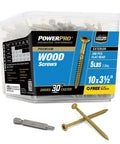 Premium Exterior Wood Screws For Outdoor Decks, Size 10 X 3-1/2 Inch, Bronze, 280 Piece Pack, Self-Starting Tip, T25 Bit