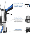 Two Pack 36 Inch Grabber Reacher Tool For Seniors Foldable with ergonomic grip and anti-slip rotating jaw design shown