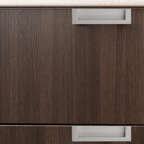 2-Piece Black Recessed Drawer Pull Handles Zinc Alloy Concealed Furniture Hardware for sleek cabinet design